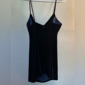 Vintage BCBGMaxAzria Navy Velvety Midi Dress